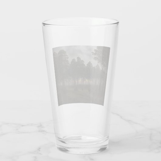 Het "Evening Landscape" (door Caspar David Friedri Glas (Achterkant)