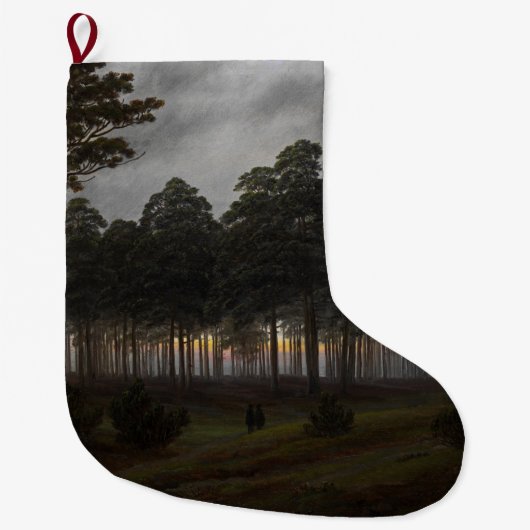 Het "Evening Landscape" (door Caspar David Friedri Grote Kerstsok (Voorkant)