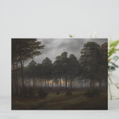 Het "Evening Landscape" (door Caspar David Friedri Kaart (Staand voorkant)