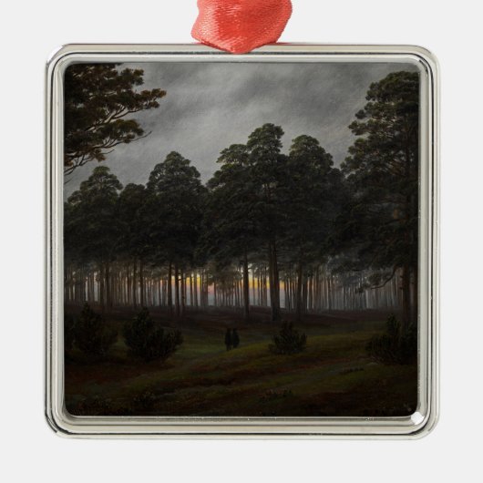 Het "Evening Landscape" (door Caspar David Friedri Metalen Ornament (Voorkant)