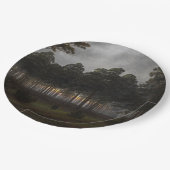 Het "Evening Landscape" (door Caspar David Friedri Papieren Bordje (Gekanteld)