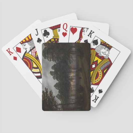 Het "Evening Landscape" (door Caspar David Friedri Pokerkaarten (Achterkant)