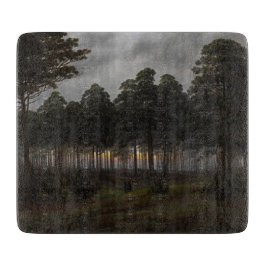 Het "Evening Landscape" (door Caspar David Friedri Snijplank