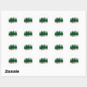 Het Evergreen Forest Ronde Sticker (Vel)