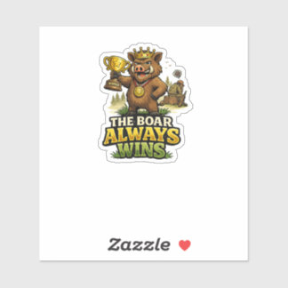 Het everzwijn wint altijd sticker
