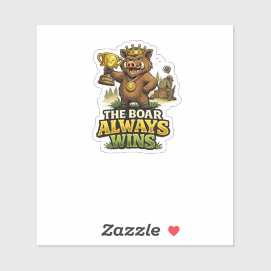 Het everzwijn wint altijd sticker (Vel)