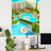 Het exclusieve hotel in Montero Bay Jamaica Poster (Thuiskantoor)