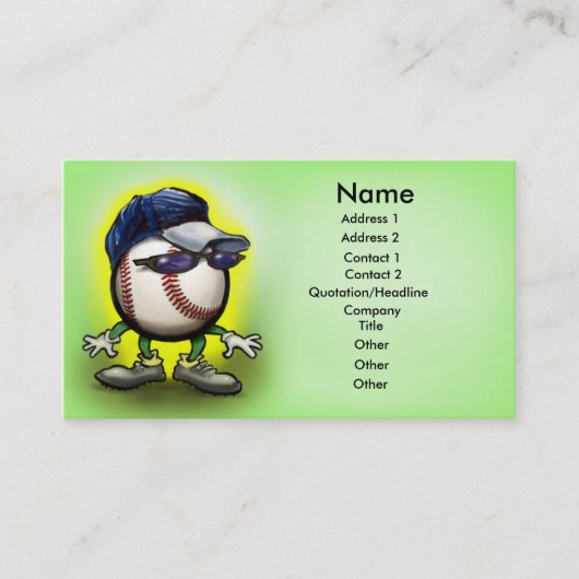 Het exemplaar van de Kaart van het Baseball Pet, N Visitekaartje (Voorkant)