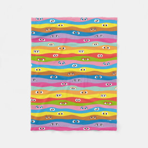 Het Eyes-patroon samenkomen Fleece Deken