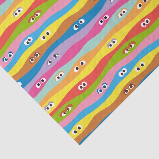 Het Eyes-patroon samenkomen Tissuepapier (Detail)