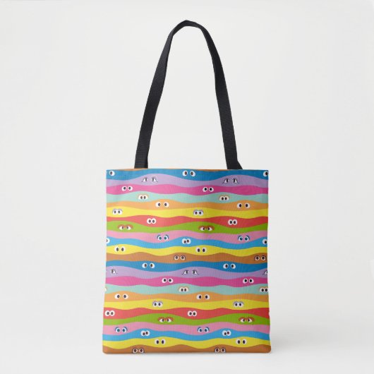Het Eyes-patroon samenkomen Tote Bag (Voorkant)