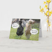 Het fabelachtige Wenskaart van Kippen Kaart (Gele Bloem)