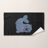 Het Fabric Seal bij Zazzle Mascotte Logo Karakter Handdoek (Handdoek)