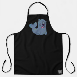 Het Fabric Seal Bij Zazzle Mascotte Logo Karakter Schort