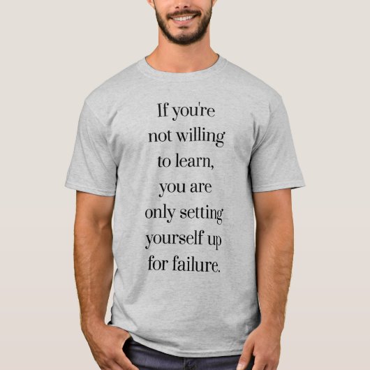 Het factureren om de Basis T-shirt van Mannen te l (Voorkant)