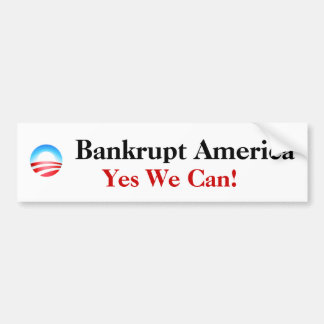 Het failliet van Amerika... Bumpersticker