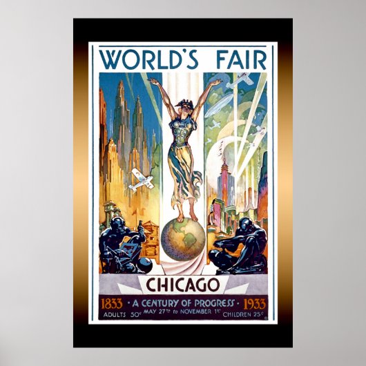 Het Fair Extra Grote Poster van Chicago World (Voorkant)