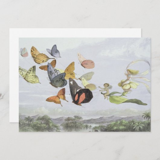 Het Fairy Queen's Carriage | Elf World Bedankkaart (Voorkant / Achterkant)