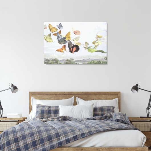 Het Fairy Queen's Carriage | Elf World Canvas Afdruk (Insitu (Slaapkamer))