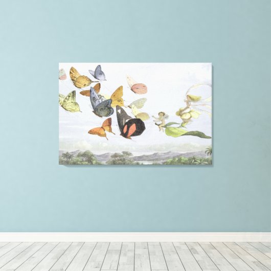Het Fairy Queen's Carriage | Elf World Canvas Afdruk (Insitu (Houten vloer))