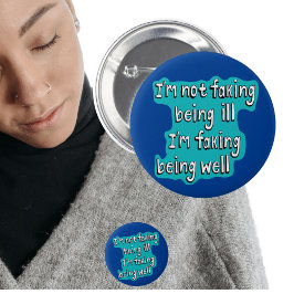Het falen is goed Onzichtbare Invaliditeit Ronde Button 5,7 Cm