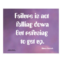 HET FALEN VAN HET CHINESE PROVERB POSTER VALT NIET