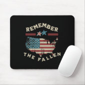 Het Fallen American Flag Memorial Day op de 4e Muismat (Met muis)