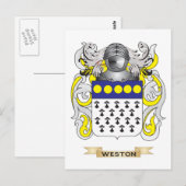 Het familiewapen van Weston (Coat of Arms) Briefkaart (Voorkant / Achterkant)