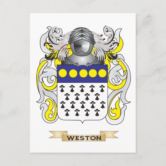 Het familiewapen van Weston (Coat of Arms) Briefkaart (Voorkant)