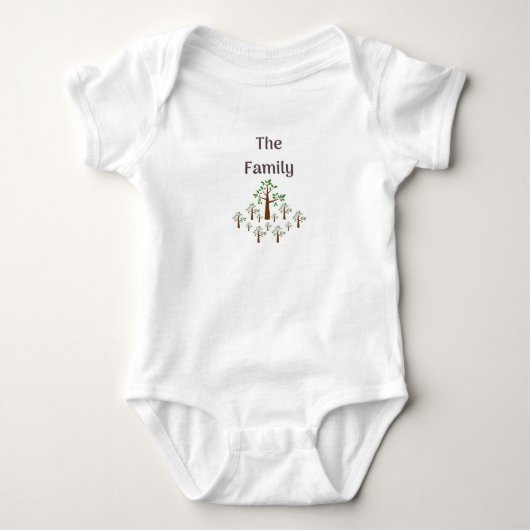 Het Family Tree-bodysuit voor baby Romper (Voorkant)