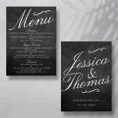 Het Fancy Chalkboard Wedding Collectie Menu Kaarte