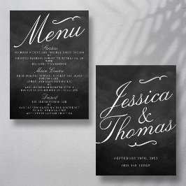 Het Fancy Chalkboard Wedding Collectie Menu Kaarte
