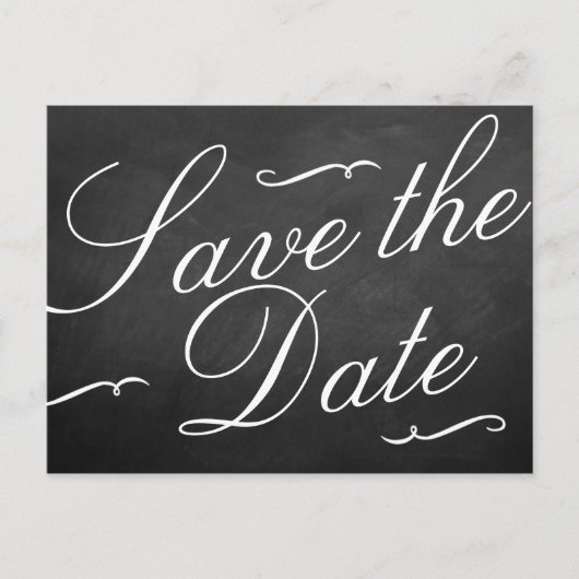 Het Fancy Collectie van het Chalkboard Wedding Aankondigingskaart (Voorkant)