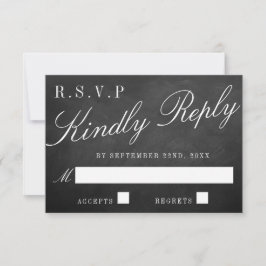 Het Fancy Collectie van het Chalkboard Wedding RSVP Kaartje