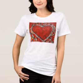 Het "Fancy hart" van vrouwen Tri-Blend Shirt