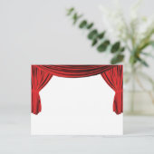 Het fancy rode gordijn van de fluweelshowcase briefkaart (Staand voorkant)