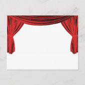 Het fancy rode gordijn van de fluweelshowcase briefkaart (Voorkant)