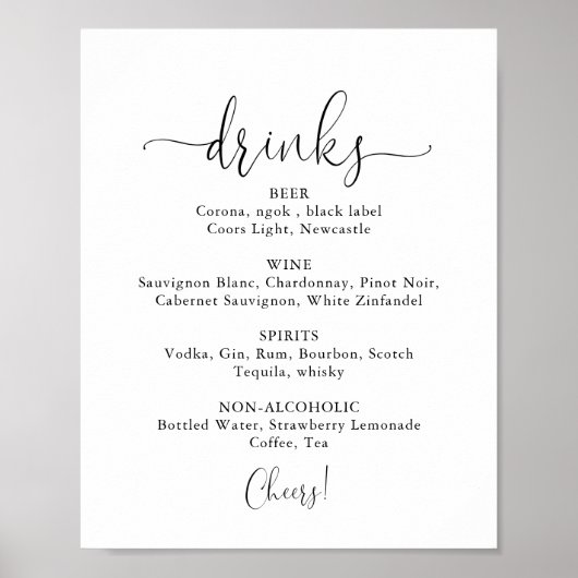 Het Fancy Teken van het Manuscript van het Menu va Poster (Voorkant)