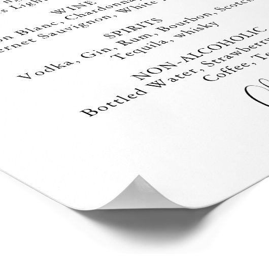 Het Fancy Teken van het Manuscript van het Menu va Poster (Hoek)