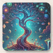 Het fantastische bos - denkbeeldige reizen bier onderzetter (Voorkant)