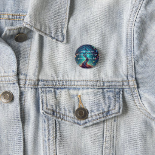 Het fantastische bos - denkbeeldige reizen ronde button 3,2 cm