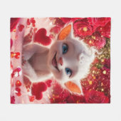 Het fantastische schepsel van de Valentijnse Fleece Deken (Voorkant (Horizontaal))