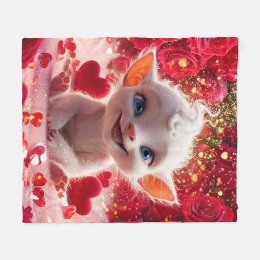 Het fantastische schepsel van de Valentijnse Fleece Deken (Voorkant (Horizontaal))