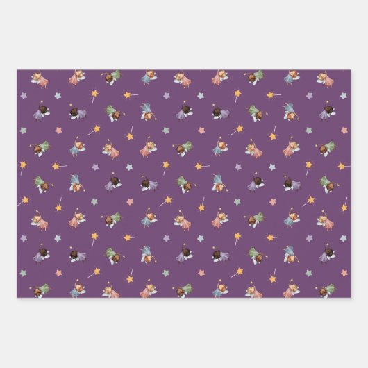 Het Fantasy Fairy Dark Theme Collectie Inpakpapier Vel (Voorkant 3)