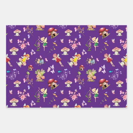 Het Fantasy Fairy Dark Theme Collectie Inpakpapier Vel (Voorkant)