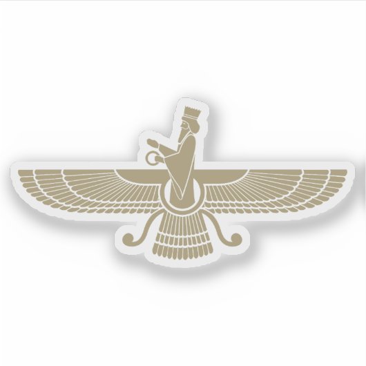 Het Faravahar-symbool, Iran Sticker (Voorkant)