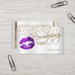 Het fascineren de Gouden Confettien van Lippen & Visitekaartje