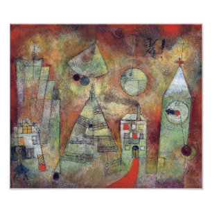Het fatale uur, 3 kwartier voor 12 Paul Klee Foto Afdruk