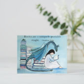 Het favoriete boek van de draak briefkaart (Staand voorkant)