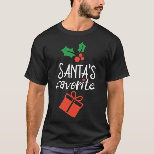 Het favoriete cadeau van de kerstman t-shirt (Voorkant)
